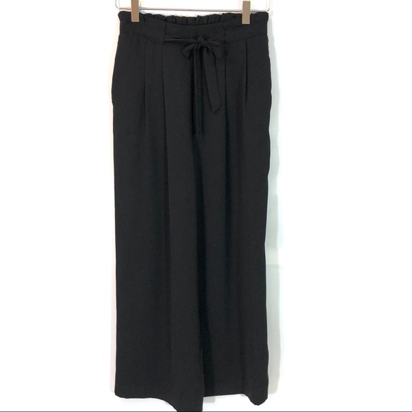 Philosophy Pants - PHILOSOPHY BLACK WIDE LEG TIE WAIST PANTS SIZE SMALL